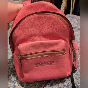 Authentic Coach Backpack Purse In Raspberry